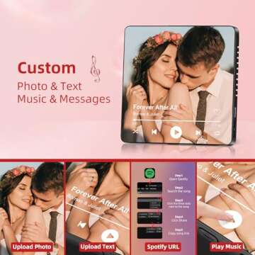 Custom Music Fridge Magnet Valentines Day Gifts for Her Him Couple, Personalized Gifts for Men Women...