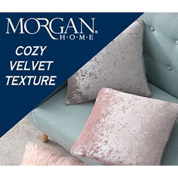 Decorative Throw Pillow Cushion Cover for Sofa, Couch or Bed – 18x18 Inches, 1PC – Many Styles Available Including Embroidered, Fur, Stripe, Medallion, Floral, Geometric & More (Gold (Velvet))