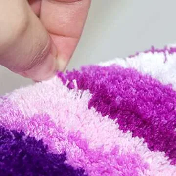 UKELER Rose Bathroom Rugs - Cute Non-Slip Design