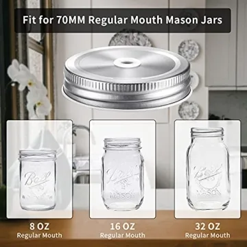 Mason Jar Lids with Straws - 26 PCS Set for Drinks