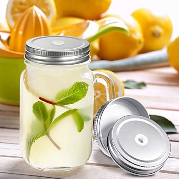 Mason Jar Lids with Straws - 26 PCS Set for Drinks