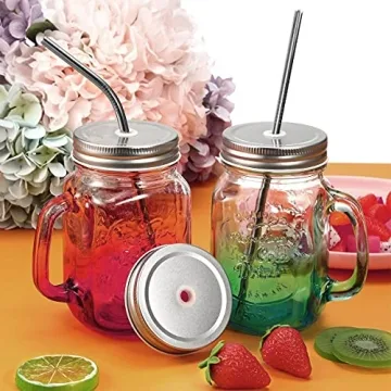 Mason Jar Lids with Straws - 26 PCS Set for Drinks