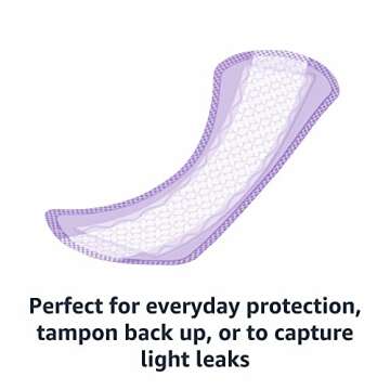 Amazon Basics Daily Pantiliner Pads for Women, 300 Count