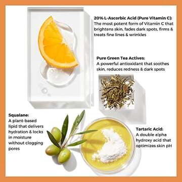 BeautyStat Universal C Refiner - Made in the USA - 20% Pure Vitamin C Serum For Face - Clinically Tested to Decrease the Look of Fine Lines and Wrinkles and Improve Firm Skin Tones - 1oz, 30ml