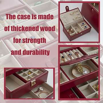 Elegant Jewelry Box with Lock for Necklaces and Bracelets
