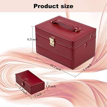 Elegant Jewelry Box with Lock for Necklaces and Bracelets