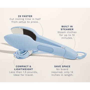 Nori Press Travel Steam Iron - Handheld & Compact Design