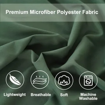 Luxury Queen Comforter Set Sage Green All Season Bedding