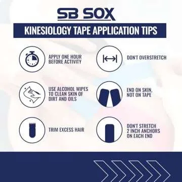 SB SOX Original Cotton Kinesiology Tape Roll – Best Latex Free Athletic Tape for Muscles/Joints – Waterproof, Stretchy, and Gentle on Skin (16ft) (Black)