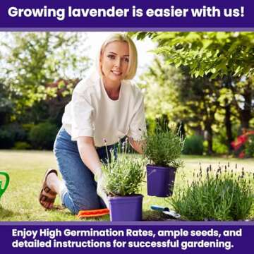 NatureZ Edge1500 English Lavender Seeds for Planting Outdoors or Indoors, 90% Germination, Lavender ...