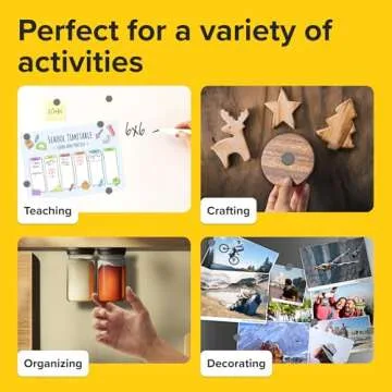 X-bet MAGNET - Adhesive Magnets - Ferrite Magnetic - 50 Pieces - Round Disc Magnets - Strong Sticky Adhesive Backing - Ceramic Magnets Ideal for DIY, Craft, Kitchen - 0.7"x0.2"