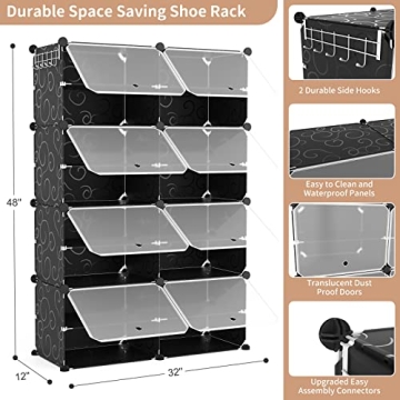 ROJASOP 8-Tier Shoe Rack Organizer for 32 Pairs
