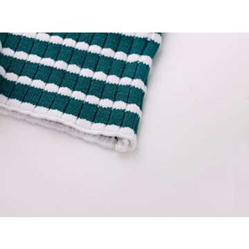 MISSACTIVER Women’s Striped Crisscross Knitted Crop Tube Top Sexy Hollow Out Sleeveless Strapless Cropped Tank Top Vest