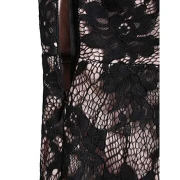 Romwe Elegant V Neck A Line Lace Dress for Women