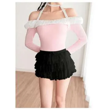 Stylish BEAUDRM Women's Y2K Ruffle Lace Shorts for All Occasions