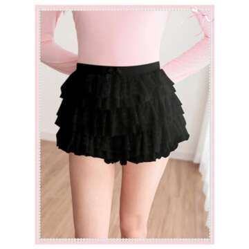 Stylish BEAUDRM Women's Y2K Ruffle Lace Shorts for All Occasions