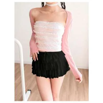 Stylish BEAUDRM Women's Y2K Ruffle Lace Shorts for All Occasions