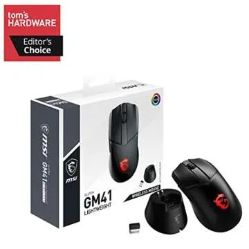 MSI Clutch GM41 Wireless Gaming Mouse with Charging Dock