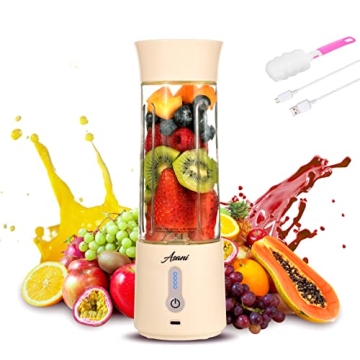 Asani Portable Blender for Shakes and Smoothies, USB Rechargeable Personal Blender, Mini Blender wit...