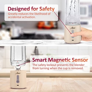 Asani Portable Smoothie Blender - USB Rechargeable & Compact