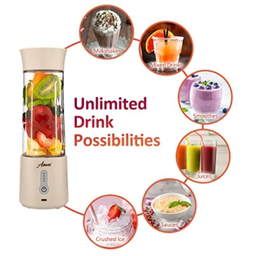 Asani Portable Smoothie Blender - USB Rechargeable & Compact