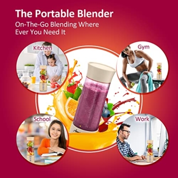 Asani Portable Smoothie Blender - USB Rechargeable & Compact
