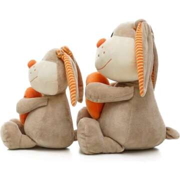 Nleio Easter Bunny Plush Set for Kids - Perfect for Easter