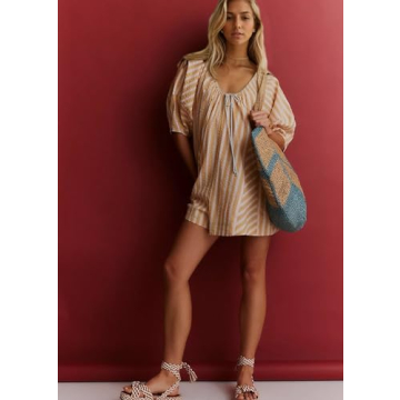 MISSACTIVER Summer Striped Romper for Women Stylish Casual Wear