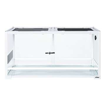 OIIBO 50 Gallon Reptile Terrarium,36" x 18" x 18" Knock Down Glass Reptile Tank, Sliding Door Terrar...