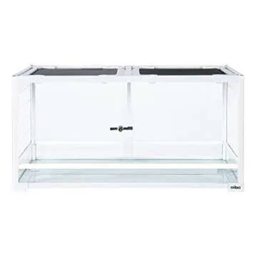 OIIBO 50 Gallon Reptile Terrarium,36" x 18" x 18" Knock Down Glass Reptile Tank, Sliding Door Terrariums Habitat for Reptiles Amphibians, Alternative Side Wire Mesh for Small Animals Use