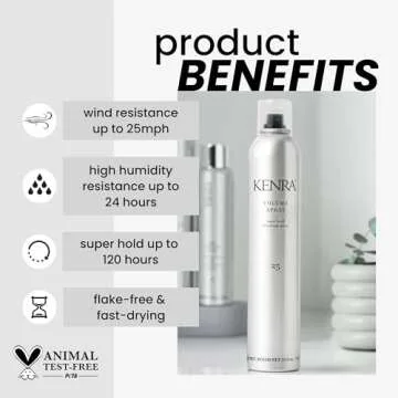 Kenra Volume Spray 25 80% | Super Hold Finishing & Styling Hairspray | Flake-free & Fast-drying | Wi...