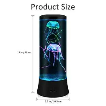 EDIER Jellyfish Lamp,LED Fantasy Jellyfish Light Lamp,7 Color Setting Jellyfish Tank Table Lamp Decorations for Home Office Decor Great Gifts for Kids