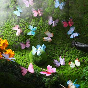 80 Pieces Organza Butterfly Colorful 2-Layers Appliques 3D Wall Decor DIY Ornament Decorative Butterflies for Craft Wedding Decoration, 20 Styles(Cute Style)