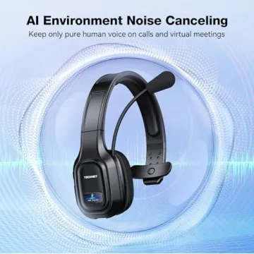 TECKNET Trucker Bluetooth Noise Canceling Headset for Work