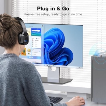 TECKNET Trucker Bluetooth Noise Canceling Headset for Work