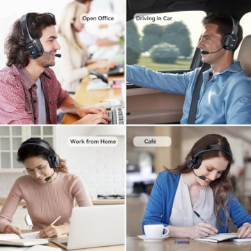 TECKNET Trucker Bluetooth Noise Canceling Headset for Work