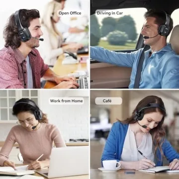 TECKNET Trucker Bluetooth Noise Canceling Headset for Work