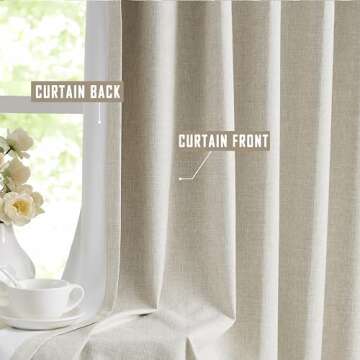 Kayne Studio Blackout Pinch Pleated Curtains,95 Inches Long Linen Blended Pinch Pleat Drapes for Living Room,Thermal Insulated Window Curtains,Back Tab with 9 Hooks (Dark Linen,40" x 95",1panel)