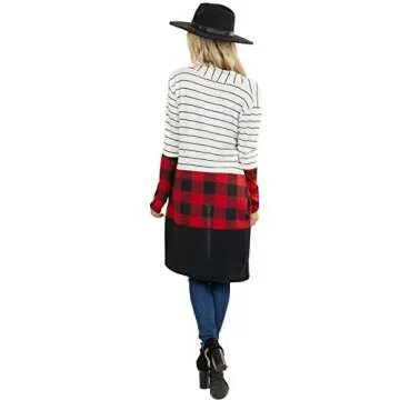 Lacozy Color Block Cardigan - Stylish & Cozy Sweater
