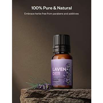 Essential Oils, Top 6*10ml Essential Oil Set, Pure Aromatherapy Oils Kit, Lavender, Eucalyptus, Peppermint, Tea Tree, Lemongrass, Sweet Orange Skin & Hair Care, Essential Oils for Diffusers for Home