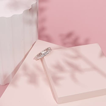 14K Gold Plated Love Ring with Cubic Zirconia for Women