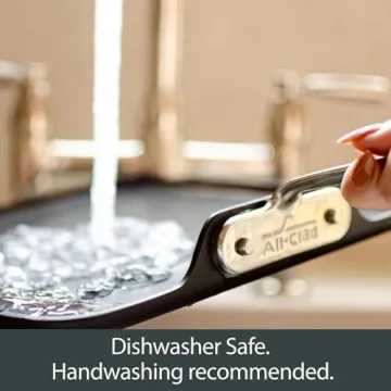 All-Clad HA1 Hard Anodized Nonstick Grill 11x11 Inch Oven Safe 350F Pots and Pans, Cookware Black