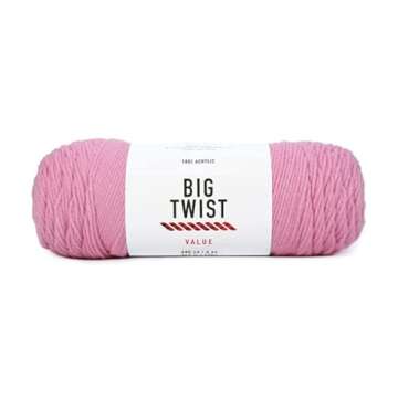 Big Twist Value Yarn, 1 Ball, Medium Rose, 6 ounces