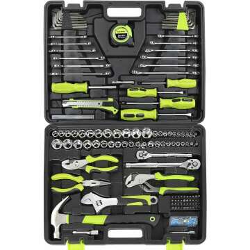 225-Piece Household Tool Set for Home and Auto Repairs