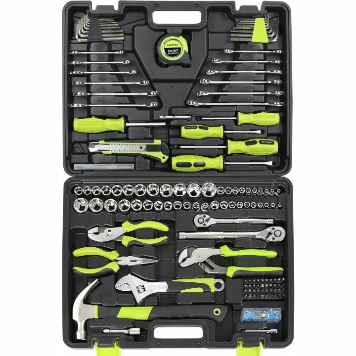 225-Piece Household Tool Set for Home and Auto Repairs
