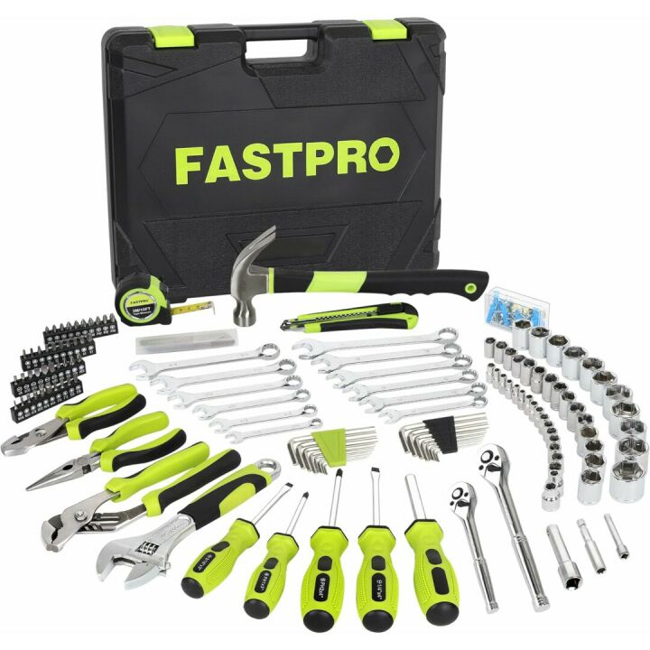 225-Piece Household Tool Set for Home and Auto Repairs
