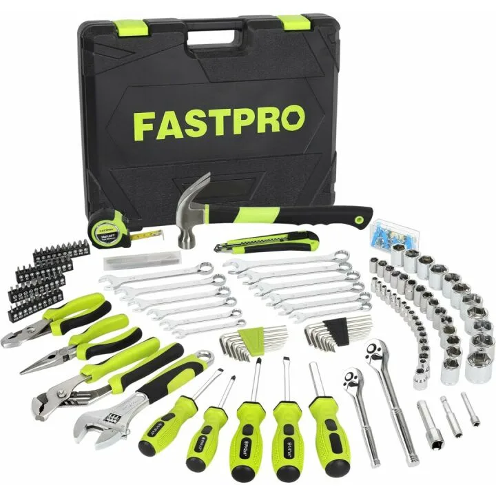 225-Piece Household Tool Set for Home and Auto Repairs
