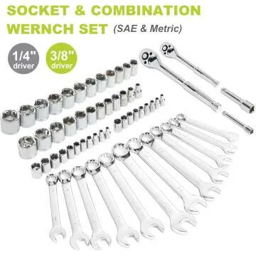 225-Piece Household Tool Set for Home and Auto Repairs