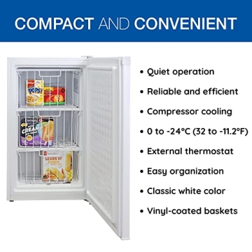 Koolatron 3.1 Cu Ft Compact Mini Upright Freezer