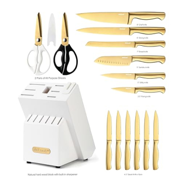 Golden Titanium Stainless Steel Knife Sets - McCook®